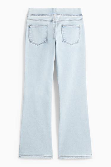 Kinder Mädchen - Flared Jeggings - helljeansblau
