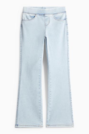 Kinder Mädchen - Flared Jeggings - helljeansblau