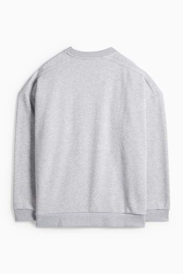 Dámské - Mikina - New York - světle šedá-žíhaná