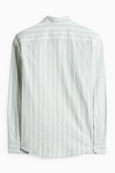 Hommes - Chemise - regular fit - col button-down - à rayures - vert menthe