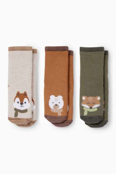 Miminka - chlapci - Ponožky pro miminka - khaki