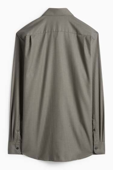 Home - Camisa formal - regular fit - Kent - no requereix planxada - texturada - verd