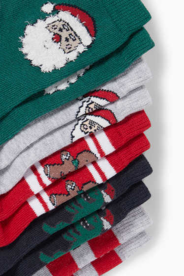 Enfants garçons - Chaussettes - vert foncé / rouge