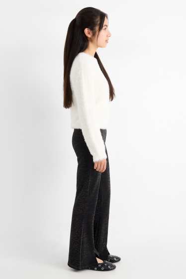 Niñas - Leggings acampanados - negro