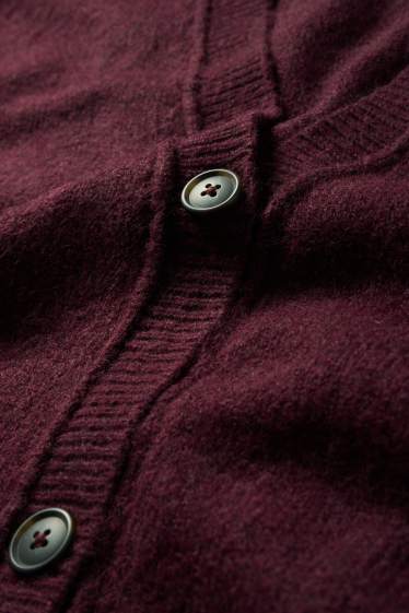 Damen - Strickjacke - bordeaux
