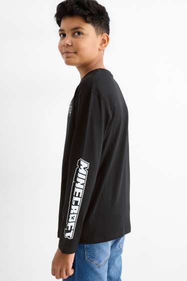 Děti - chlapci - Multipack 2 ks - Minecraft - tričko s dlouhým rukávem - černá
