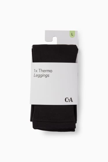Damen - Thermoleggings - schwarz