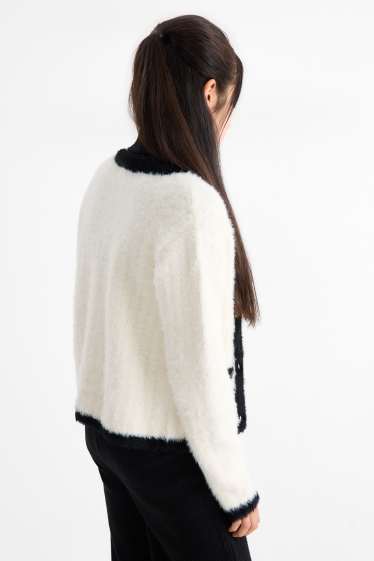 Kinder Mädchen - Strickjacke - cremeweiß