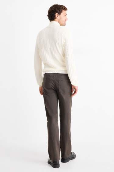 Hommes - Pantalon - regular fit - kaki