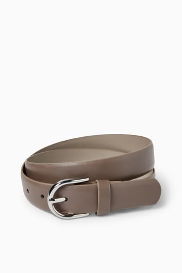 Dames - Riem - imitatieleer - taupe