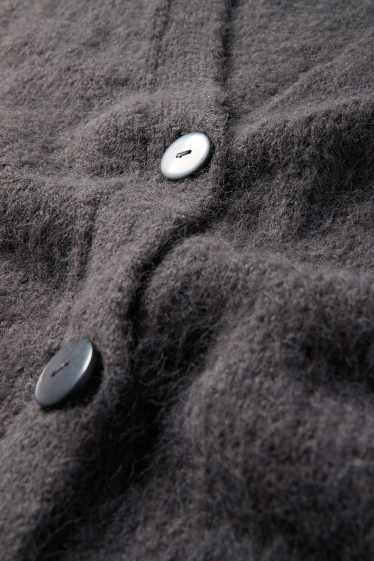 Damen - Strickjacke - dunkelgrau