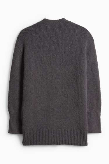 Damen - Strickjacke - dunkelgrau