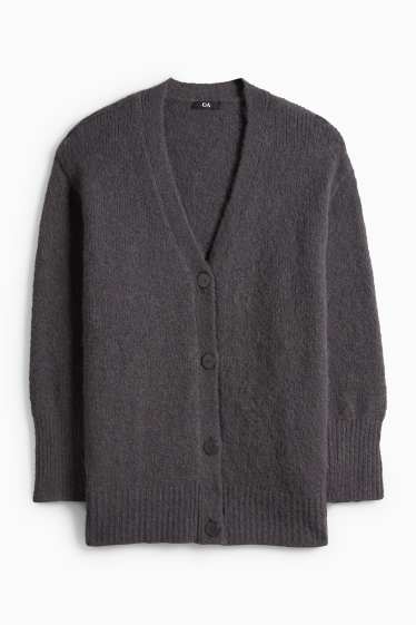 Damen - Strickjacke - dunkelgrau