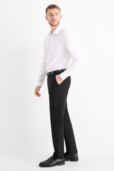 Bărbați - Pantaloni modulari - regular fit - Flex - amestec de lână - LYCRA® - negru