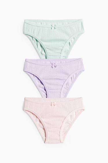 Kinderen: meisjes - Set van 3 - slip - mintgroen