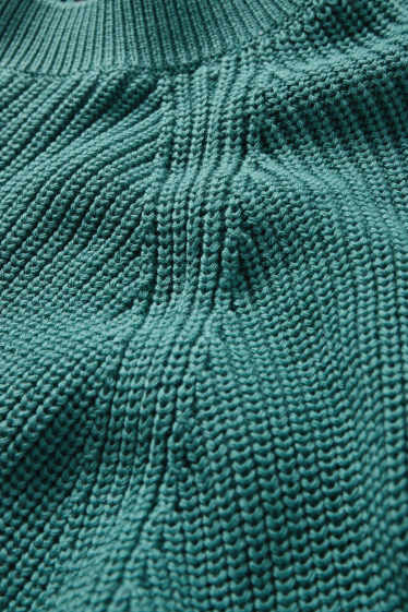 Femmes - Pull - finition côtelée - vert