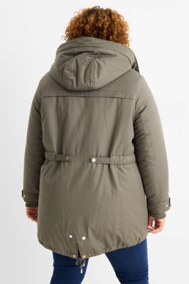 Mujer - Parka con capucha - invierno - verde oscuro