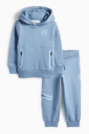 Děti - chlapci - Souprava - mikina s kapucí a teplákové kalhoty - 2dílná - modrá