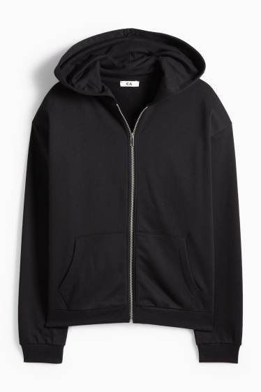 Femmes - Sweat zippé à capuche - noir