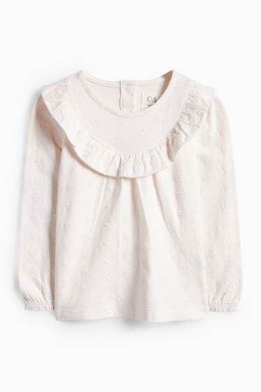 Miminka - dívky - Květiny - outfit pro miminka - 3dílný - krémově bílá