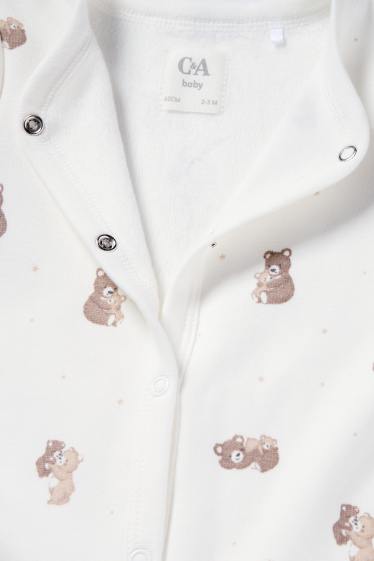 Unisexe - Ourson - pyjama bébé - blanc