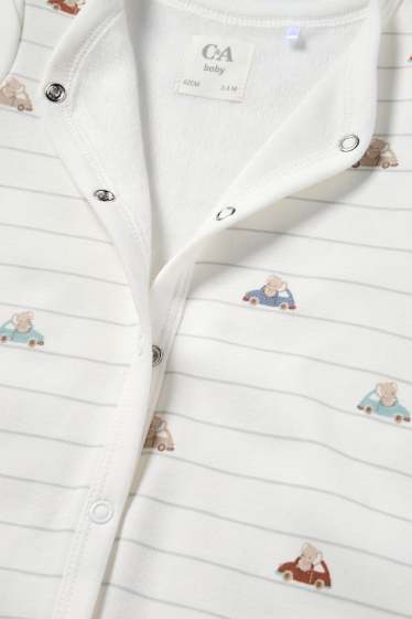 Bébés garçons - Koalas et voitures - pyjama bébé - à rayures - blanc