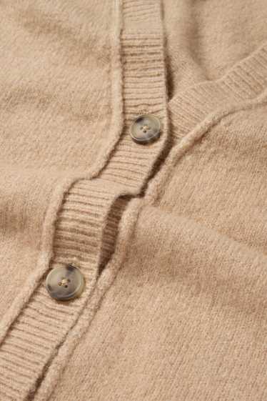 Women - Knitted cardigan - beige