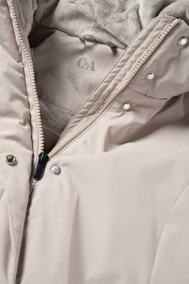 Donna - Giacca con cappuccio - foderata - idrorepellente - beige chiaro