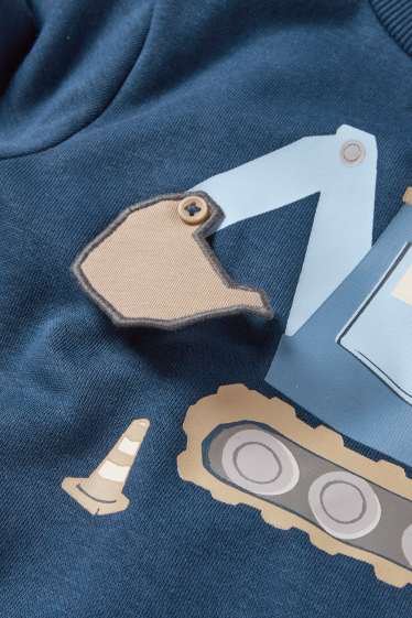 Kinder Jungen - Multipack 3er - Dino und Bagger - Sweatshirt - hellgrün