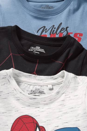 Děti - chlapci - Multipack 3 ks - Spider-Man - tričko s dlouhým rukávem - modrá