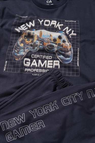 Nen - Videojocs New York - pijama - 2 peces - blau fosc