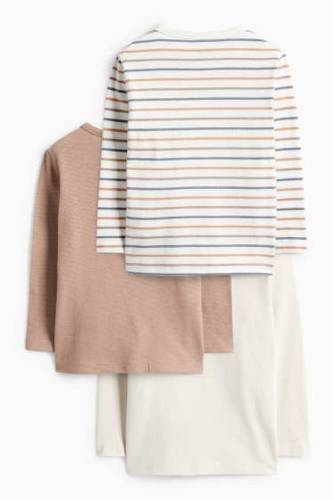 Baby Boys - Multipack of 3 - teddy bear and koala - baby long sleeve top - cremewhite