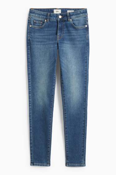 Women - Skinny jeans - low-rise waist - LYCRA® - blue denim