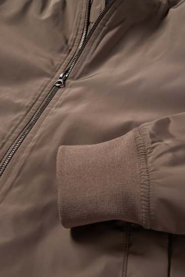 Herren - Bomberjacke - gefüttert - braun