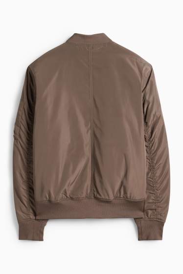 Herren - Bomberjacke - gefüttert - braun