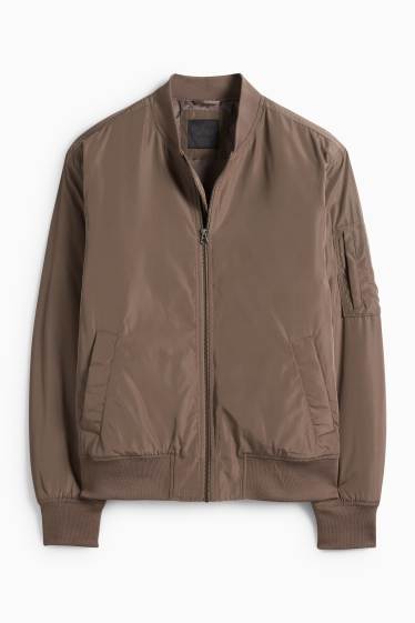 Herren - Bomberjacke - gefüttert - braun
