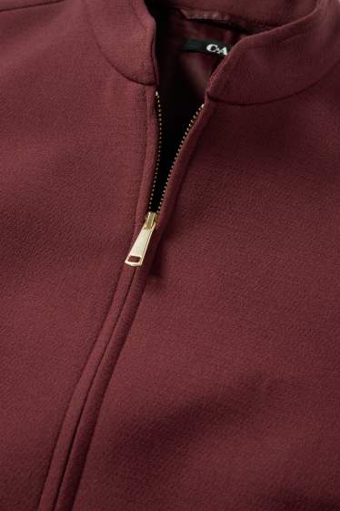 Women - Oversized cropped blazer - bordeaux