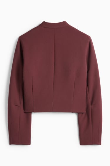 Women - Oversized cropped blazer - bordeaux