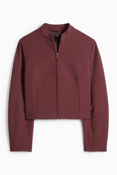 Women - Oversized cropped blazer - bordeaux