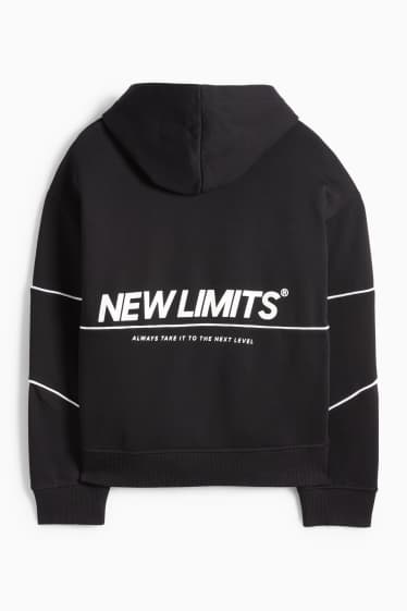 Děti - chlapci - Mikina s kapucí - černá