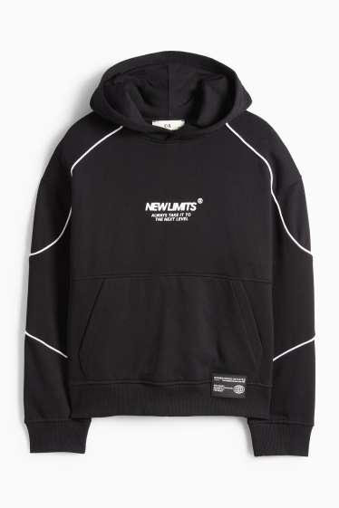 Děti - chlapci - Mikina s kapucí - černá