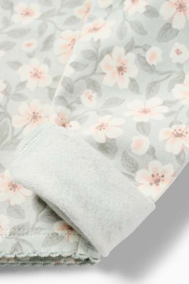 Baby Mädchen - Blümchen - Baby-Thermoleggings - mintgrün
