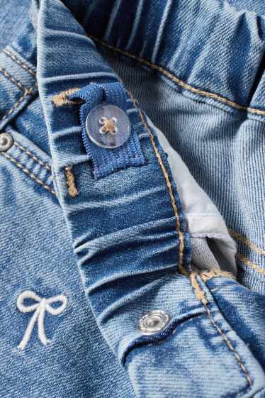 Children Girls - Bow - regular jeans - denim-light blue