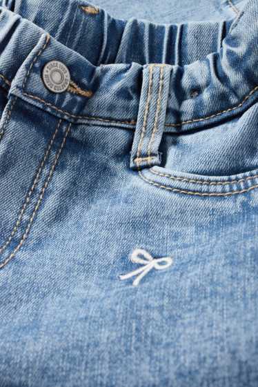 Children Girls - Bow - regular jeans - denim-light blue