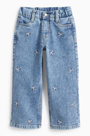 Children Girls - Bow - regular jeans - denim-light blue