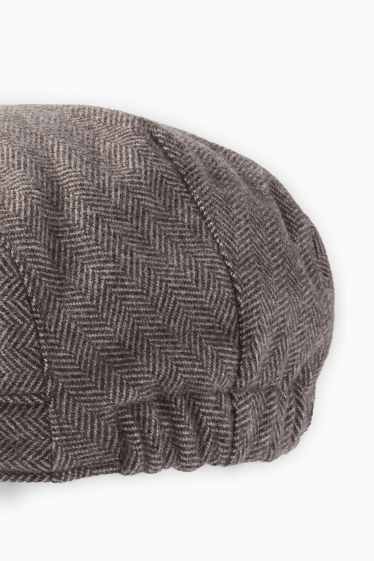 Hommes - Béret - à motif - marron