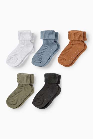 Baby: jongens - Baby sokken - blauw / grijs