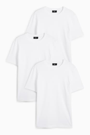 Herren - Multipack 3er - T-Shirt - Regular Fit - weiß