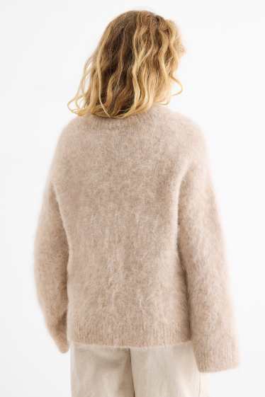 Women - Jumper - alpaca blend - light beige