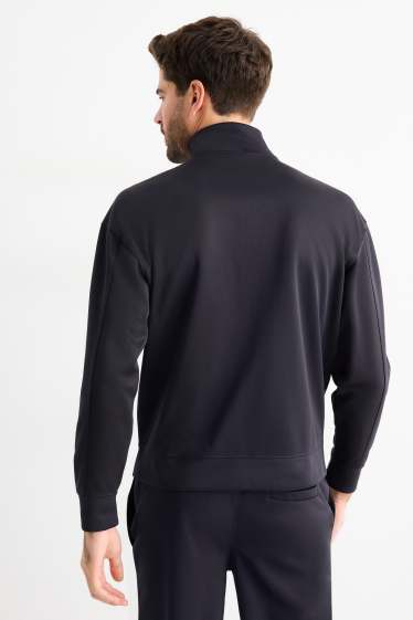 Uomo - Felpa con zip tecnica - blu scuro